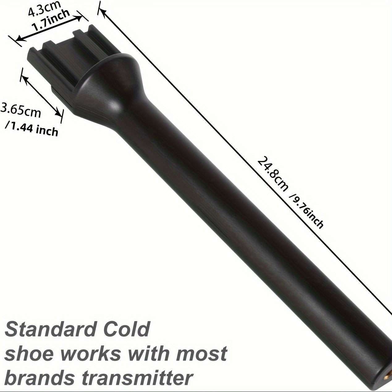 Wireless Handheld Microphone Grip with Adapter for Interviews Black Plastic