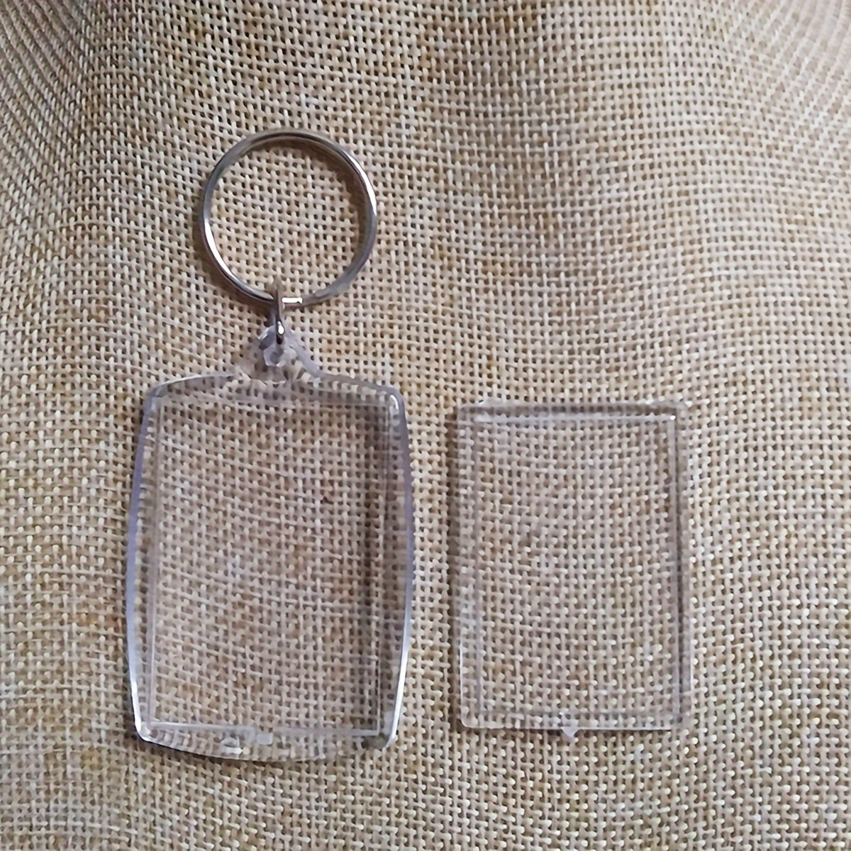 100 ta Akril Foto Kalitlar to'plami - Ochiq, Ikki tomonlama Rasm ushlagichlar, DIY hunarmandchilik va sovg'alar uchun bo'lak halqalar bilan