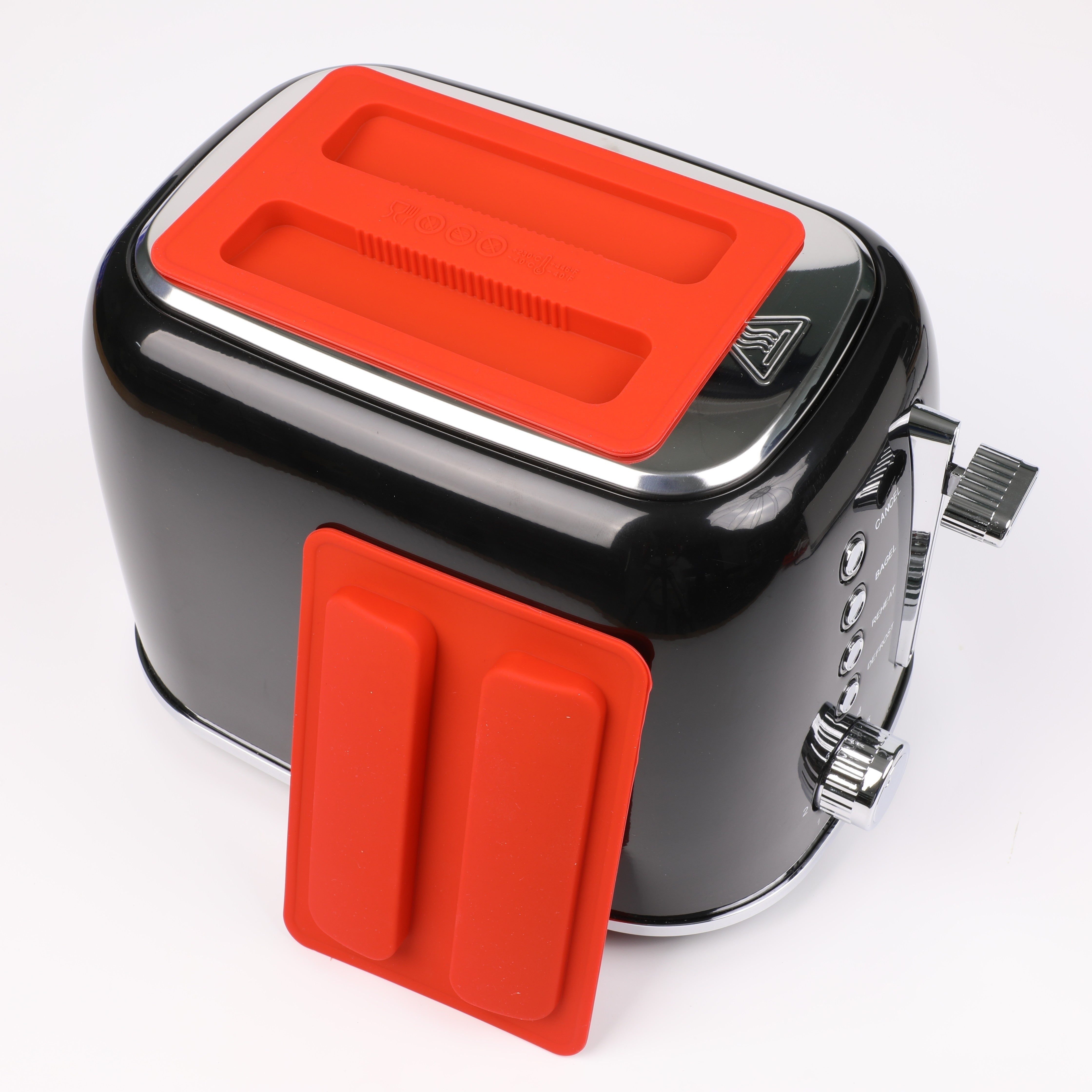 Red Dustproof Toaster Cover BPA-Free Silicone Kitchen Appliance Protector