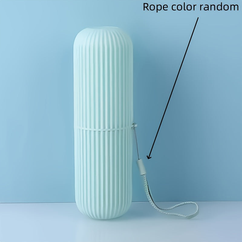 Sayohat uchun tish cho'tkasi qutisi bilan saqlash qutisi, yuvish kubogi va tish pastasi racki