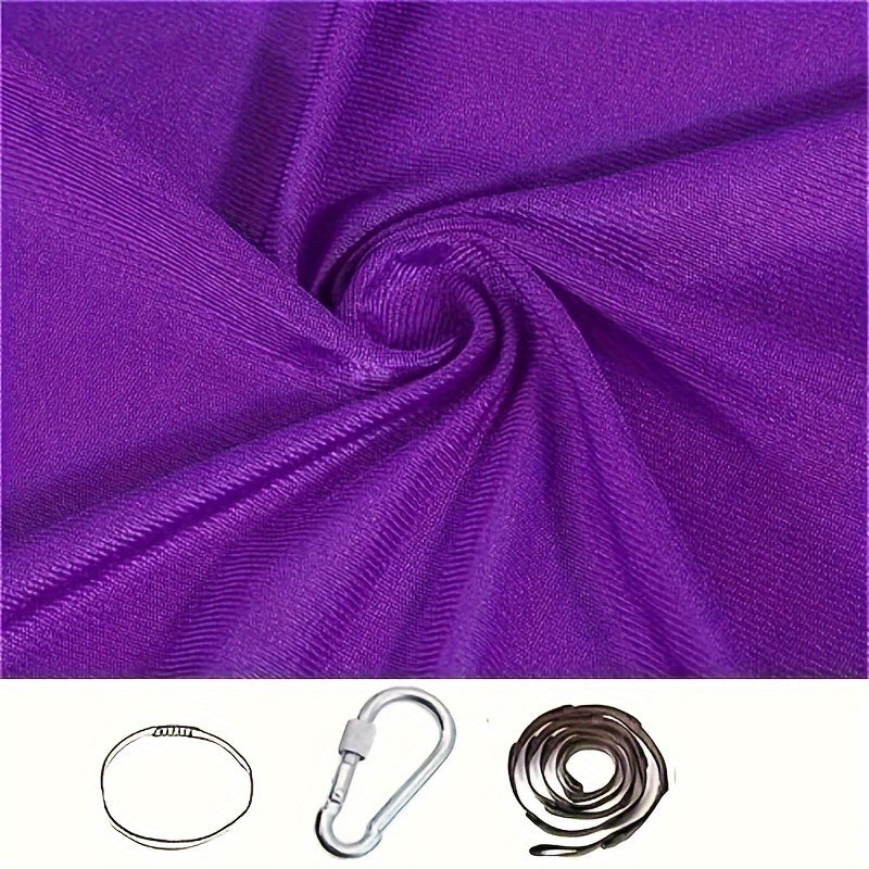 Elastic Fabric Swing Hammock 100x280cm for Indoor Outdoor Use Adjustable for Yoga Camping Picnic