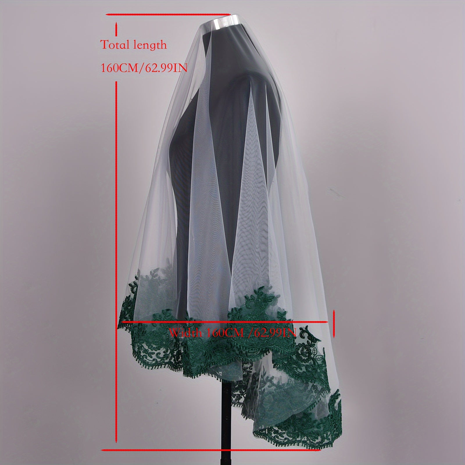 Women's Lace Bridal Veil Single Layer Elegant Wedding Accessory