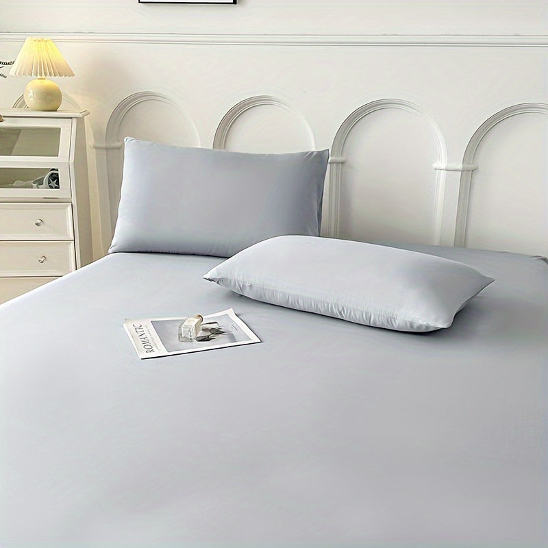 Solid Color Fitted Sheet for Simmons Mattresses Brushed Finish Anti-Slip Dustproof