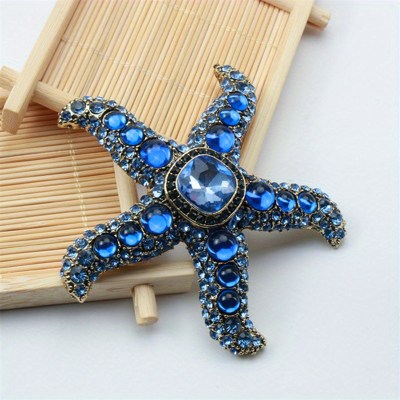 Vintage Silver Starfish Brooch Ocean-Inspired Jewelry Gift for Women