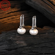 Sterling Silver Dangle Earrings with Freshwater Pearls Hypoallergenic Jewelry