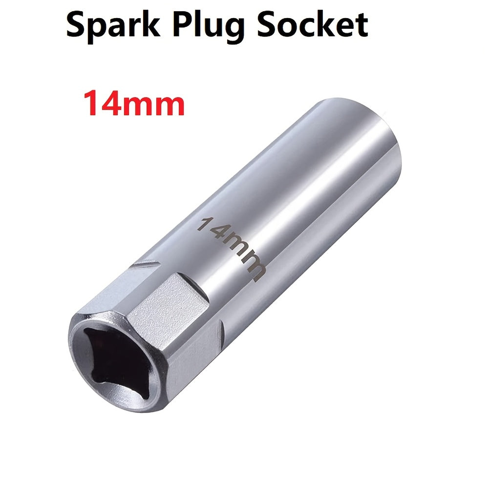 Universal Steel 2-in-1 Magnetic Spark Plug Socket Wrench 14mm 16mm