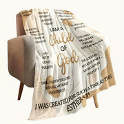 Christian Women Fleece Blanket with Bible Verse Cozy Double-Sided Gift