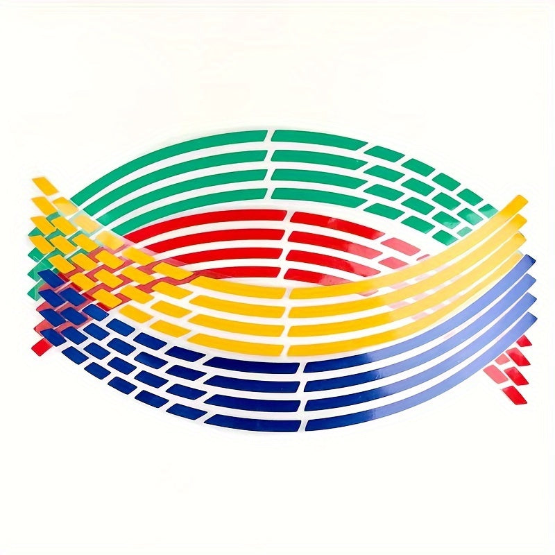 Yorug‘lik qaytaruvchi velosiped g‘ildirak stikerlari, suv o'tkazmaydigan rim lentalari, 17 va 18 dyuymli mototsikllar, avtomobillar uchun