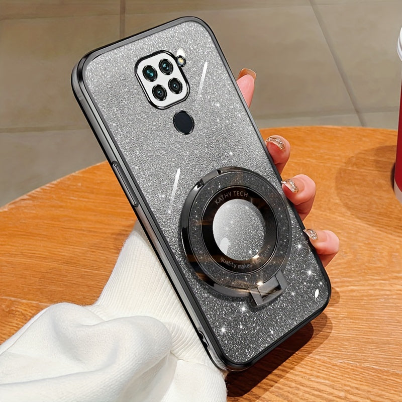 Magnetic Suction Phone Case for Redmi Series with Gradient Flash Powder Shockproof TPU