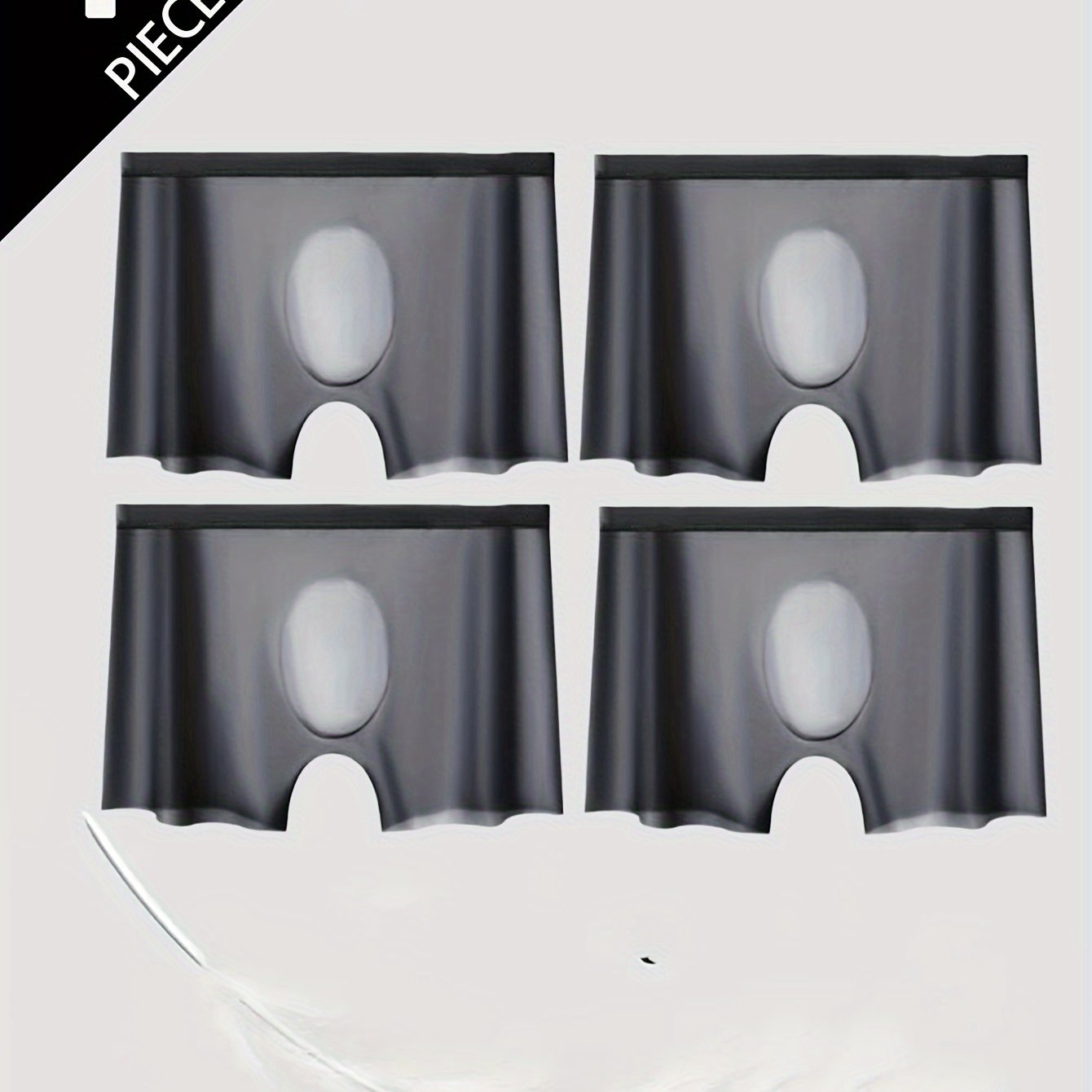 Men's 4-Pack Seamless Boxer Briefs Breathable Nylon Spandex Knit Shortie Underwear