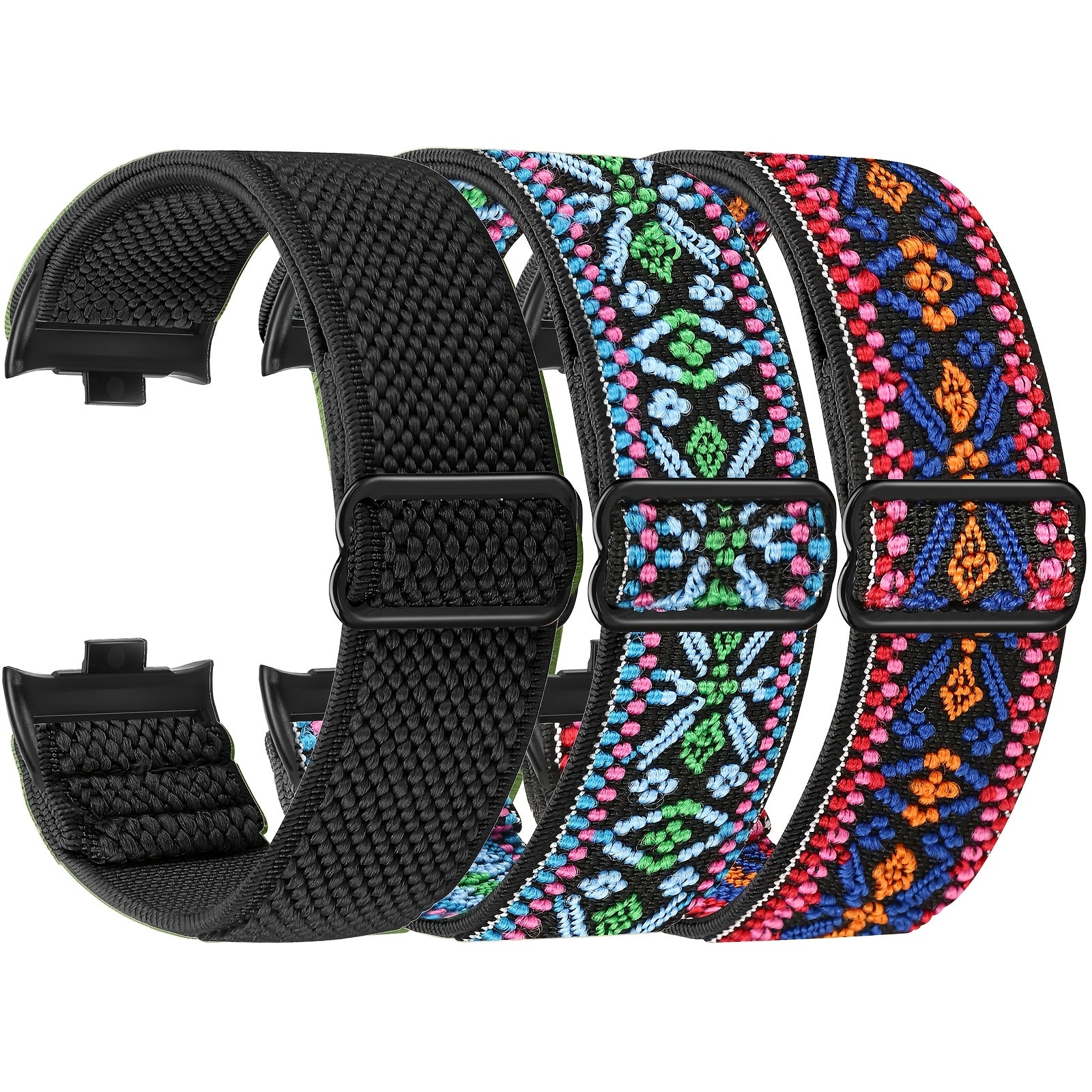 Xiaomi Redmi Watch 4 va Band 8 Pro uchun 3 ta Nilon almashtirish bandlari, sozlanadigan fitness kamarlar