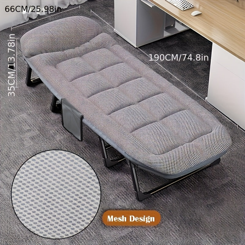 Foldable Single Sofa Bed for Camping Travel with Soft Cushions and Pillows