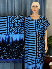 Women's Retro Short Sleeve Two-Piece Dress Set with Scarf and Elegant Style