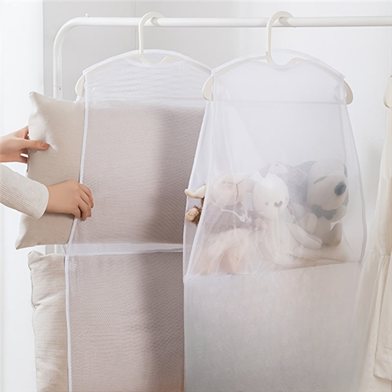 Red de secado de almohadas de poliéster blanco para almacenamiento colgante exterior