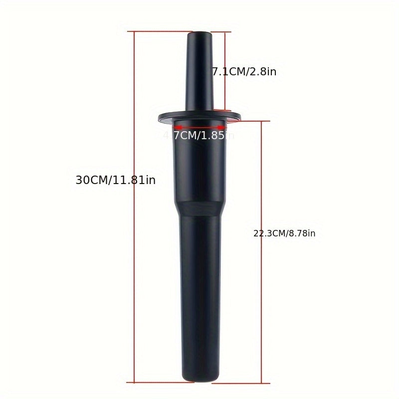 Varilla de apisonamiento de plástico negro para licuadora para mezclas pesadas 300mm