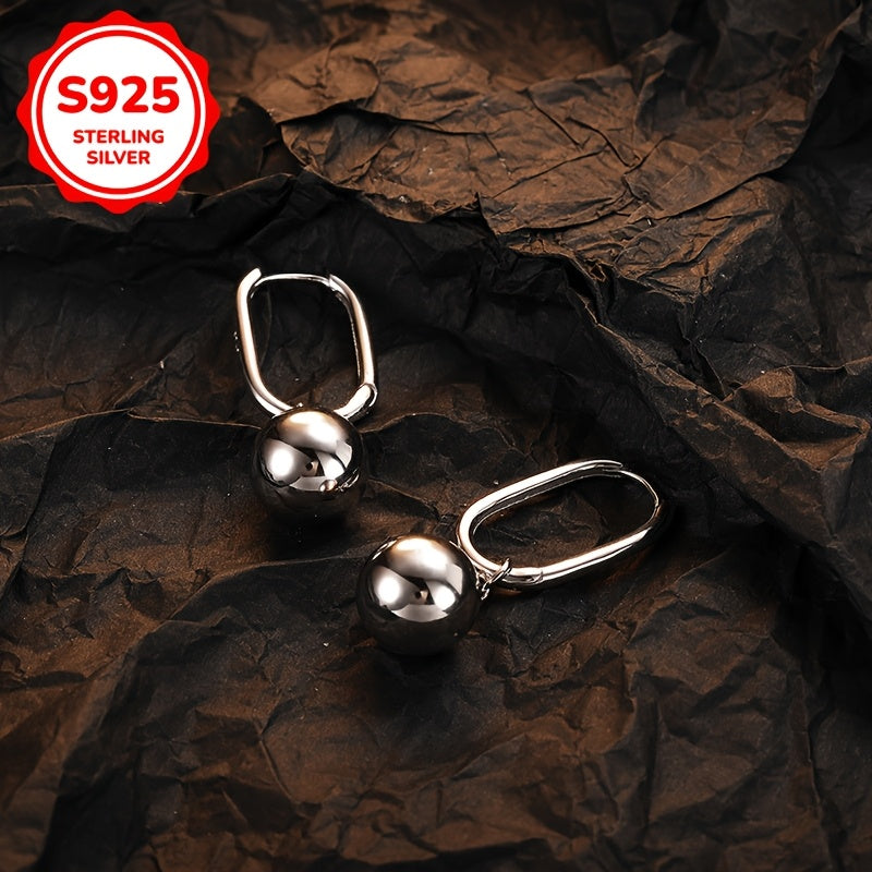 Women's Long Bead Earrings Silver Fashion Casual Jewelry