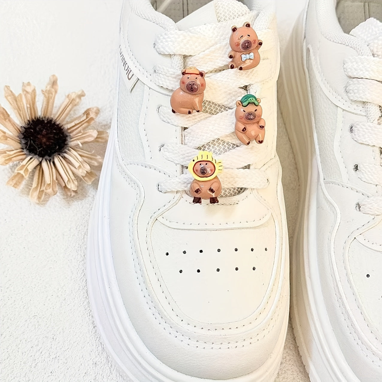 Kids Cartoon Capybara Shoe Lace Charms Set for Sneakers Decorative Buckles