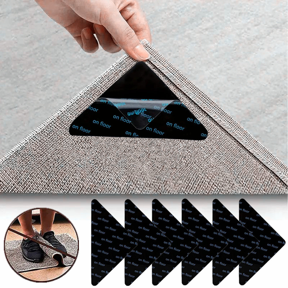Non-Slip Carpet Grippers Stickers Sets for Tile and Wood Floors