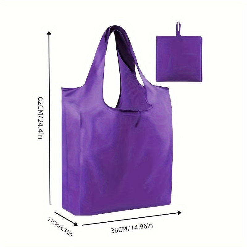 Qayta ishlatiladigan xarid sumkasi, yelka tasmasi bilan, mustahkam polyester materialidan tayyorlangan. Ushbu kvadrat oziq-ovqat sumkasi ko'p maqsadli saqlash va sayohat uchun mukammaldir. Keng qo'llaniladigan uy-ro'zg'or buyumi.