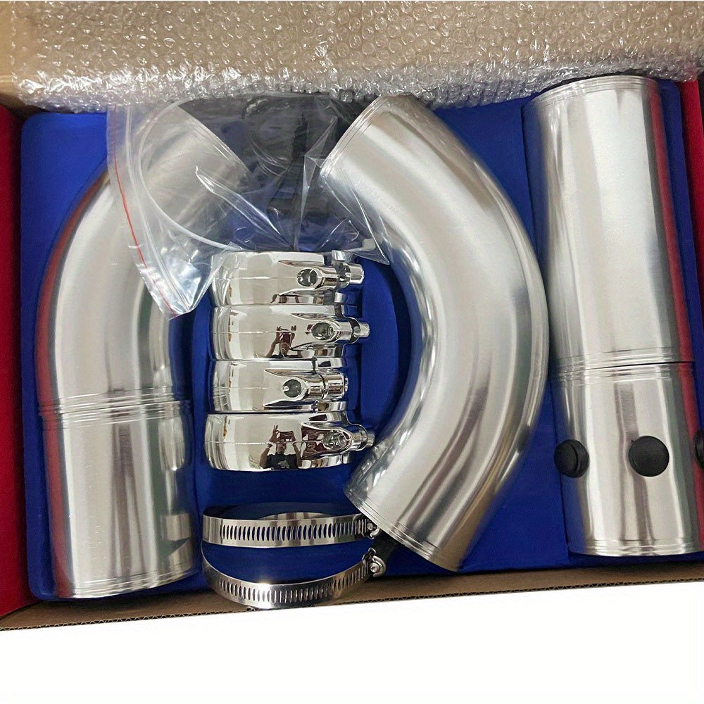 Universal alyuminiy qotishmasi sovuq havo olish quvuri to'plami 3 dyuym 76mm turbo uchun