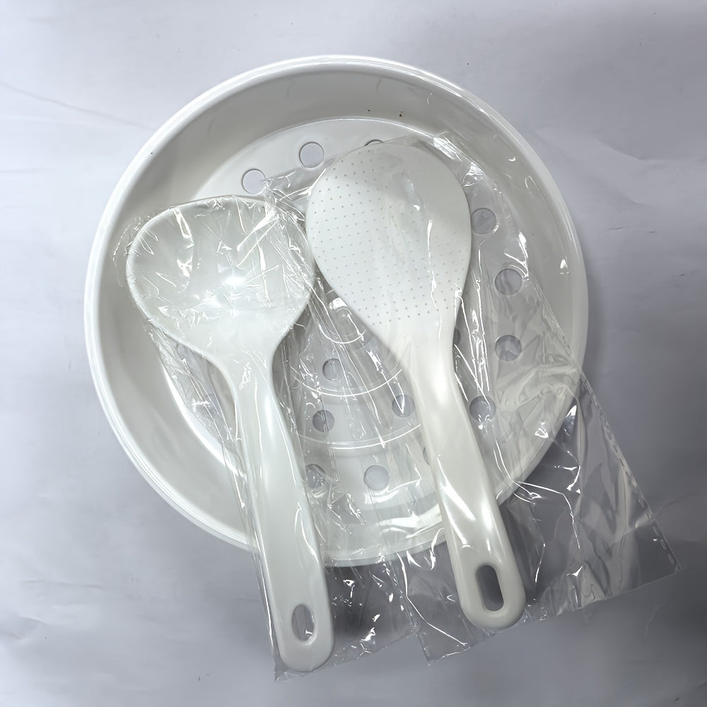 304 Stainless Steel Rice Cooker Pot Set with Non-Stick Inner Liner and Steamer Basket