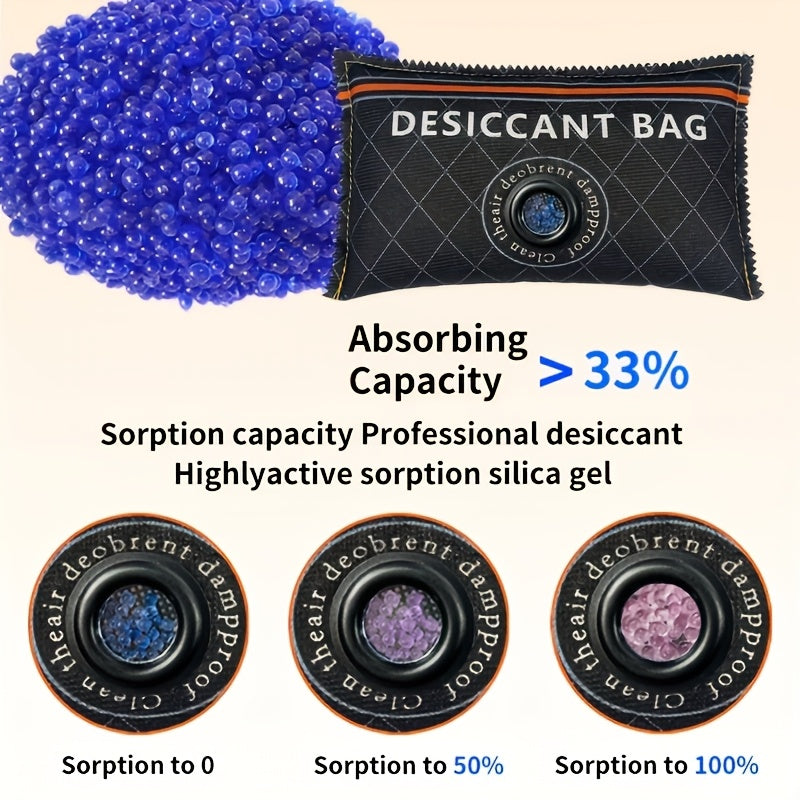 Reusable Silicone Dehumidifier Bag 399g Color Changing Quick Activation