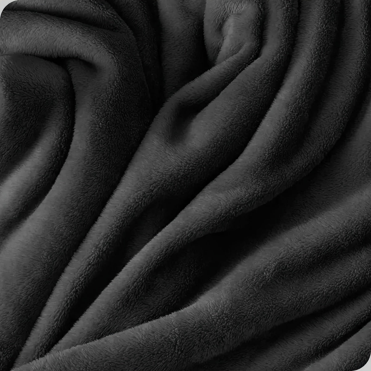 Black Taffeta Blanket Ultra-Soft Thick All-Season Bed Throw Nap Pet Solid Color