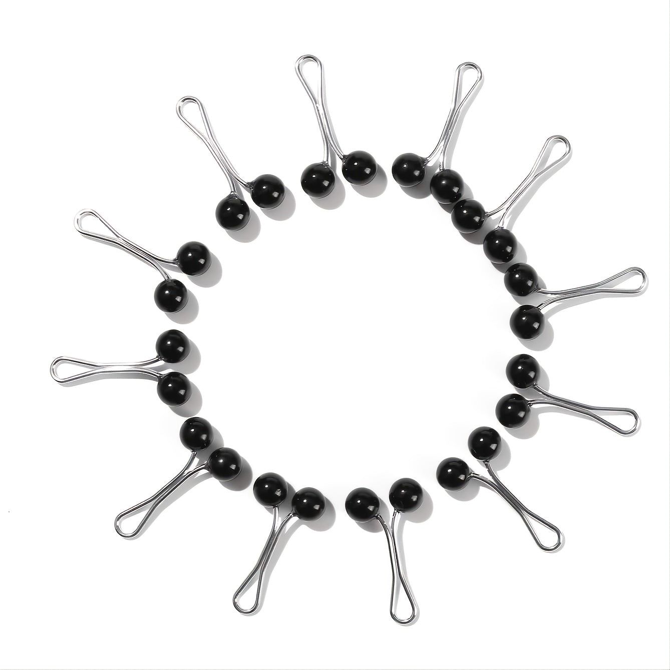 12 Middle Eastern Headscarf Clips with Faux Pearl Brooches for Scarves and Shawls