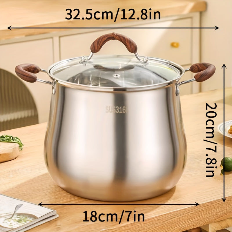 Stainless Steel Stockpot Large Durable Soup Pot for Stews and Cooking
