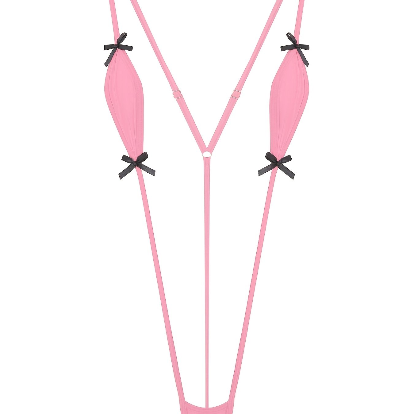 Ayollar uchun bog'ich aksentlari, rang blokli dizayn va 80% poliamid va 20% spandeksdan tayyorlangan to'qima bilan sexy bir qismli bodysuit. Kattalar uchun intim kiyim.