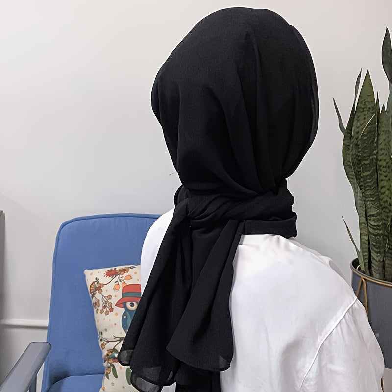 Women's Chiffon Instant Hijab Set with Tube Undercap Lightweight Head Cover