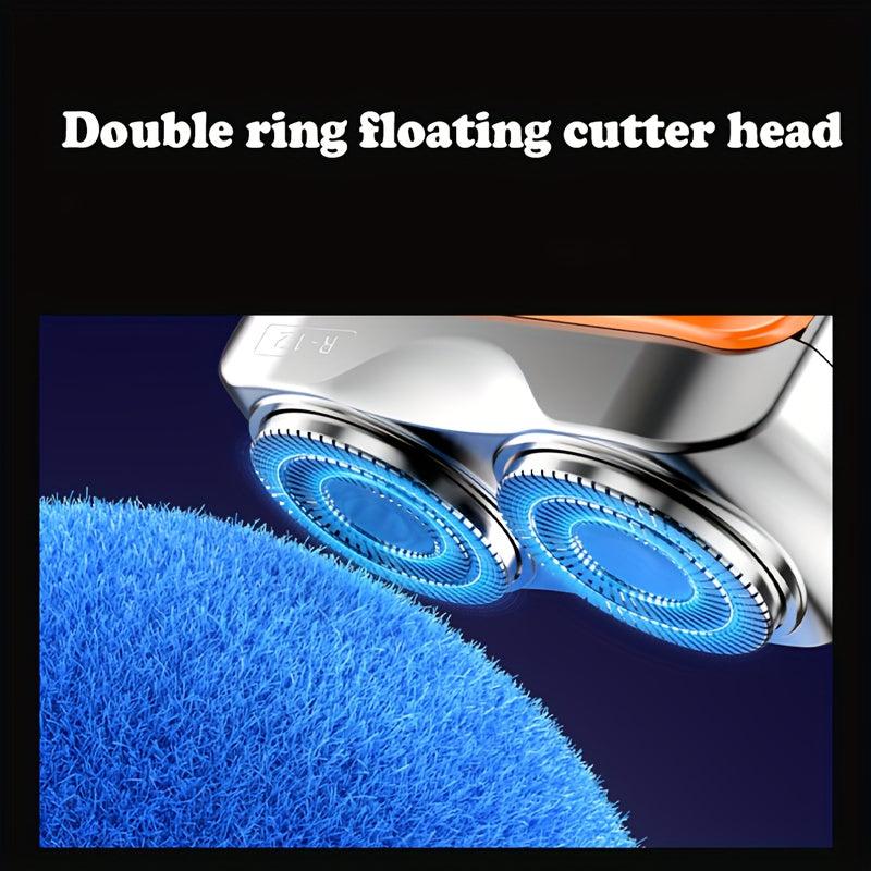 Electric shaver for men USB rechargeable washable long-lasting lithium battery travel-friendly