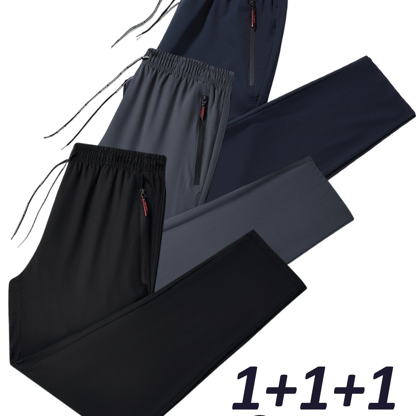 Pantalones joggers casual de gran tamaño para hombre, sudaderas de poliéster, color sólido, elásticos, primavera y verano