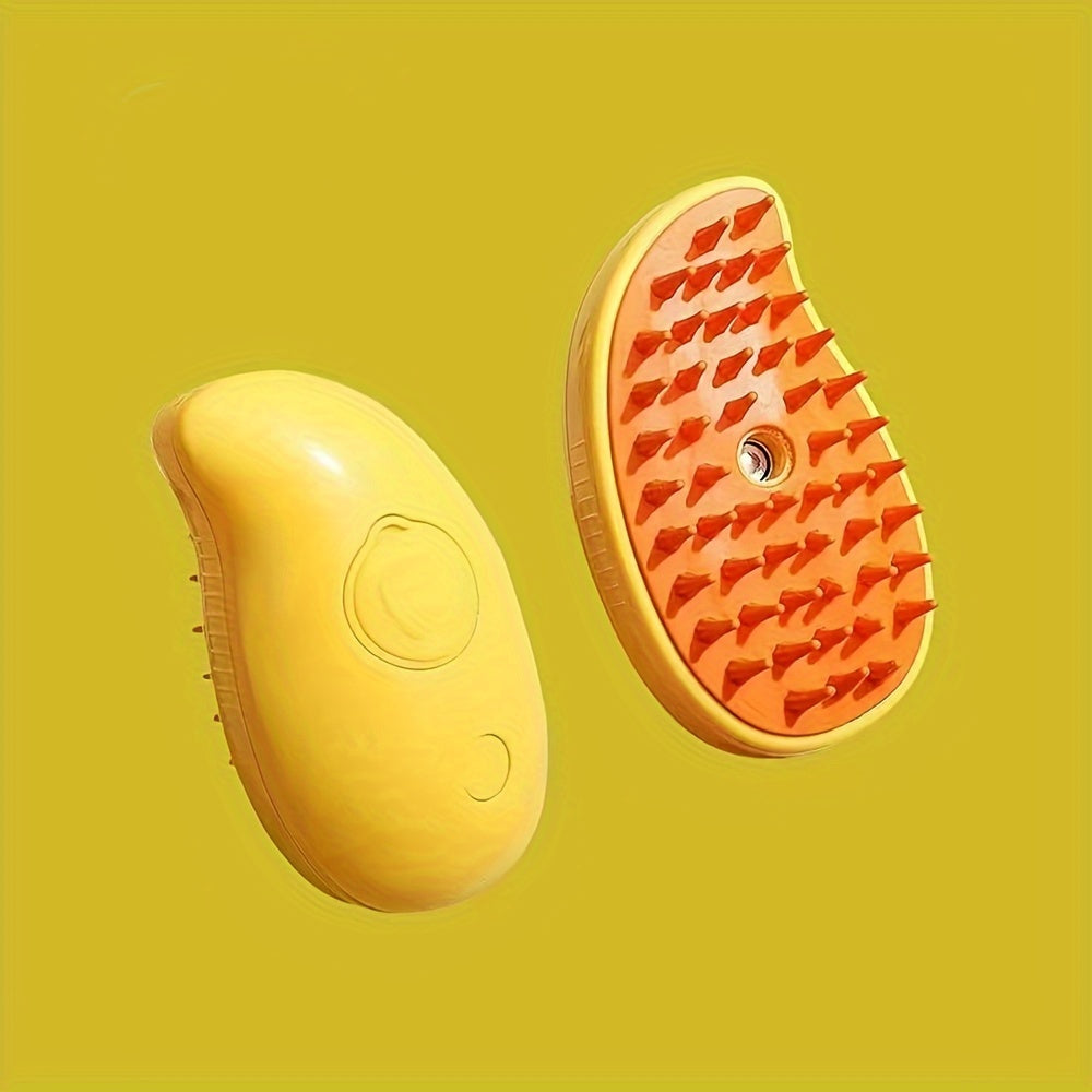 Self-Cleaning Cat and Dog Steam Grooming Brush Silicone Pet Hair Remover Massager