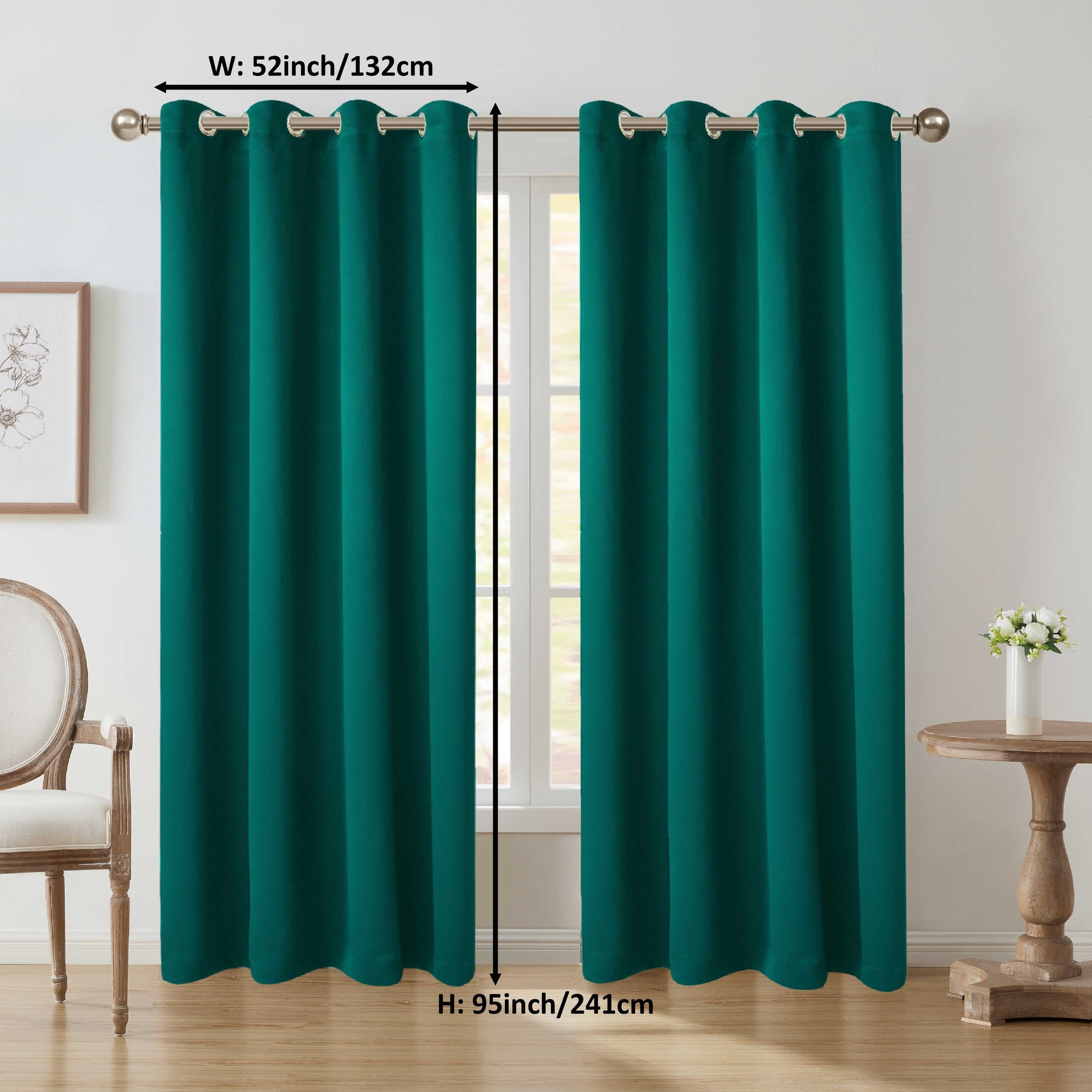 Blackout Curtain with Iron Rings Indoor Use 180g Dark Fabric