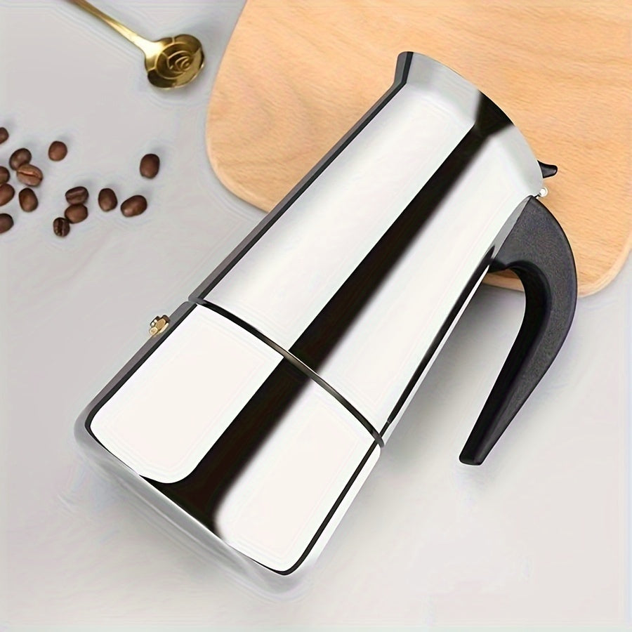 Cafetera moka de acero inoxidable de 150ml, cafetera espresso manual para hogar y restaurante