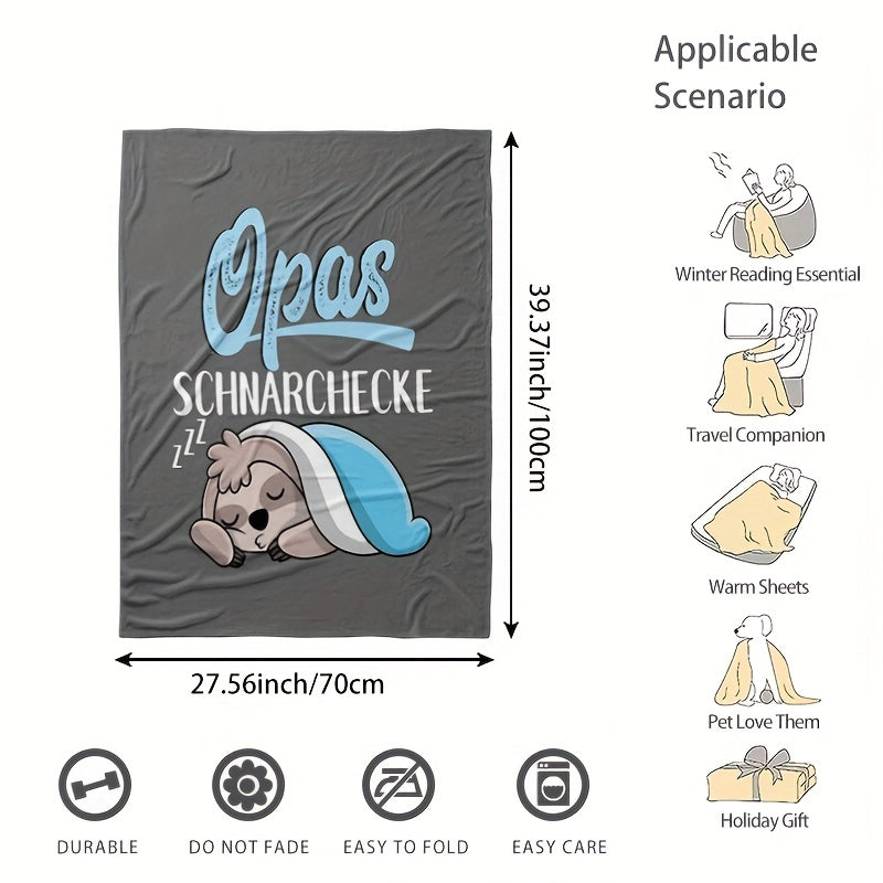 Kattalar uchun qulay sloth naqshli flanel yostiqchasi, barcha mavsumlar uchun yumshoq plyush sovg‘a