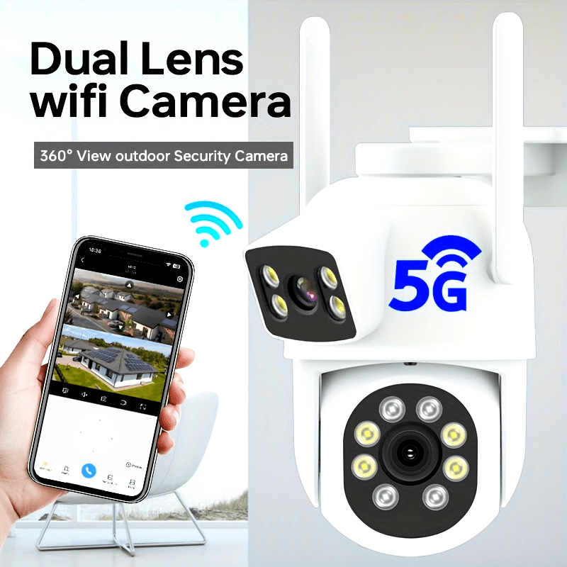 Outdoor 2MP 2.5G WiFi Security Camera with 2-Way Audio Night Vision Motion Detection Pan Tilt Storage