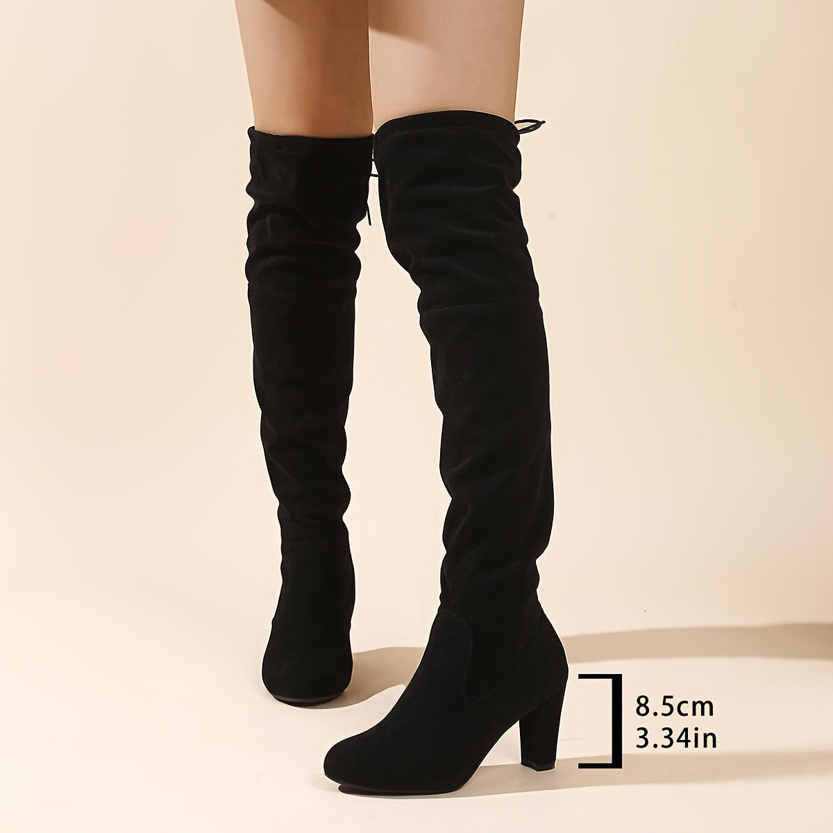 Женские ботинки на высоком каблуке с массивной подошвой, эластичные, удобные, для официальных мероприятий