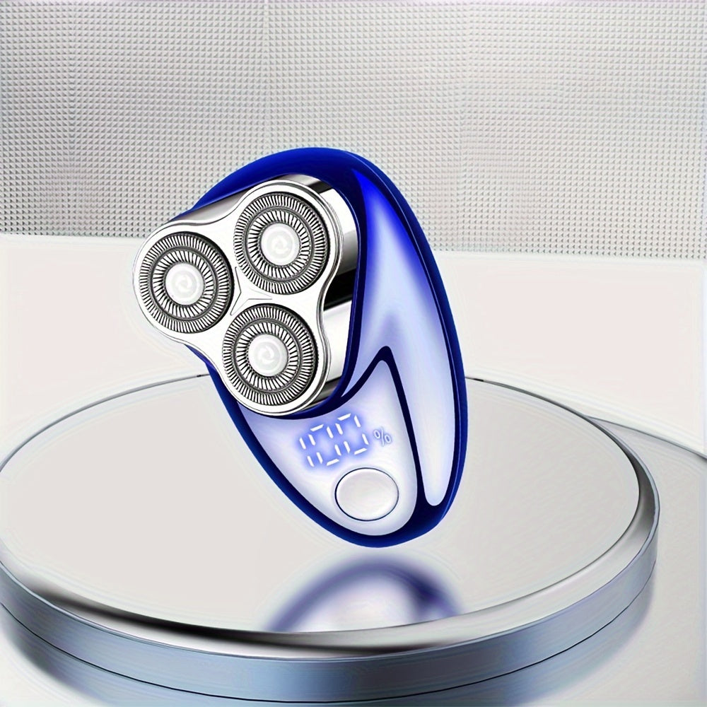 Afeitadora eléctrica para hombres, recargable por USB, húmeda y seca, con 3 hojas, herramienta de cuidado personal para viajes