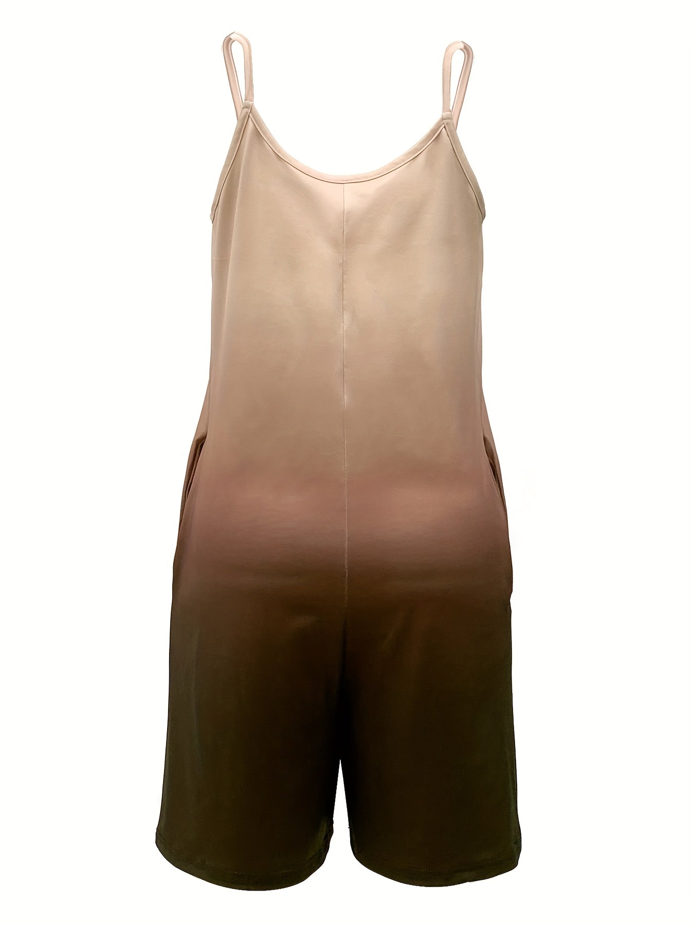 Vestido sin mangas con volantes y bolsillos para mujer, estampado degradado, verano casual