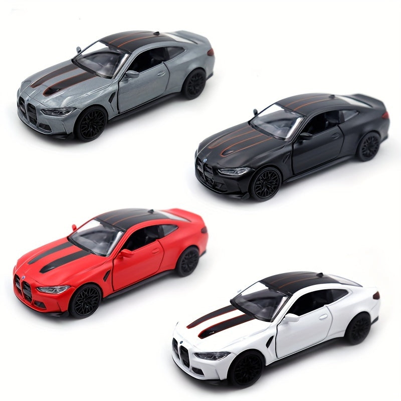 1:36 Scale Alloy Die-Cast BMW M4 CSL Sports Car Model Pull-Back Toy for Boys