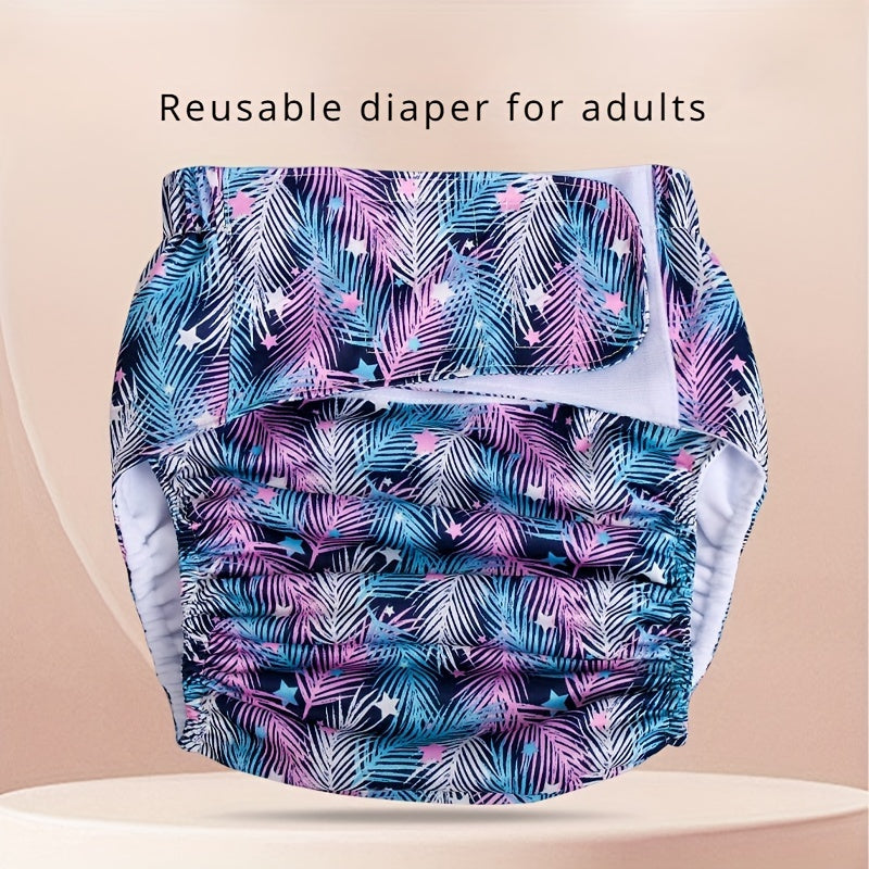 Reusable Adult Diaper for Elderly with Adjustable Waist Leak-Proof Water Leakage Protection
