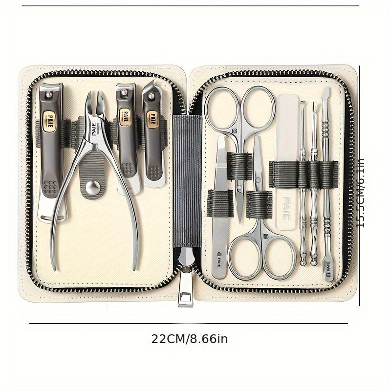 Stainless Steel Fingernail Clipper Set with Storage Case and Precise Blade