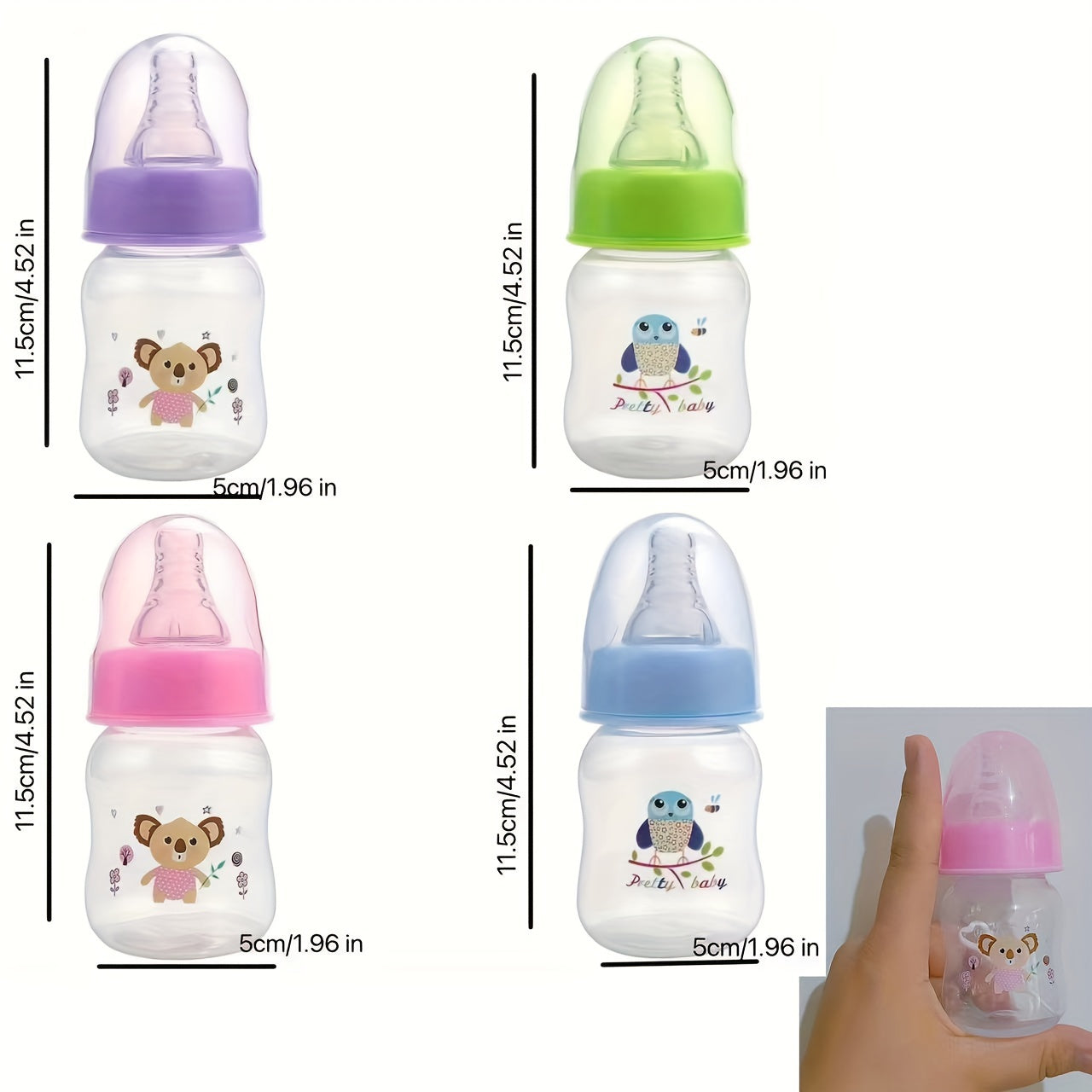 Set of 12 Children's Baby Bottles and Soothing Items 60ml Liquid Gift Set for Kids