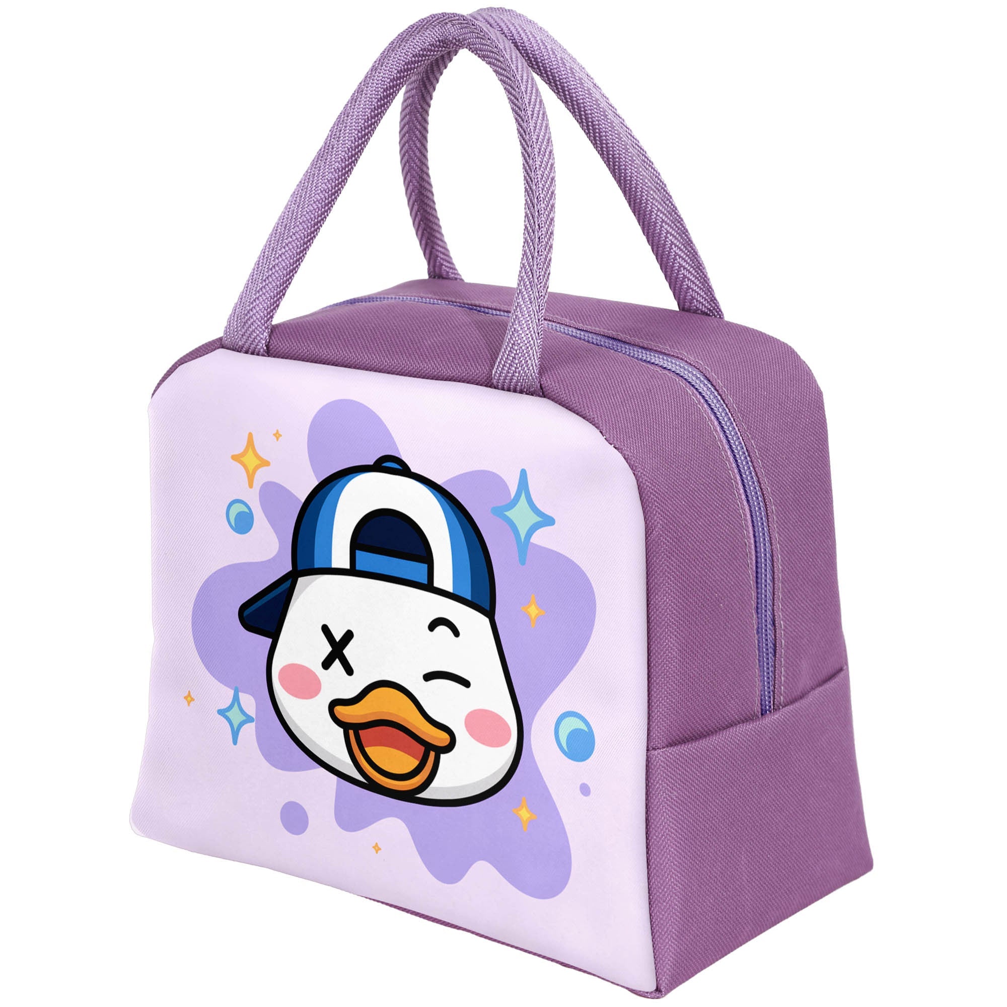 Animal Print Insulated Lunch Bag for School or Work Durable Spacious Carry Handle