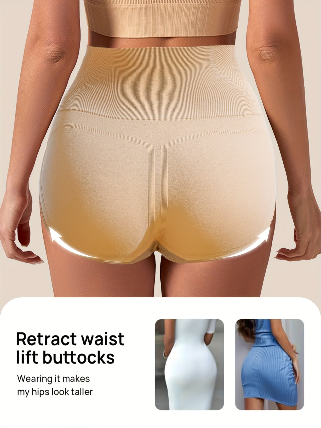 Women's Seamless High-Waisted Sports Underwear Breathable Stretchy All-Season