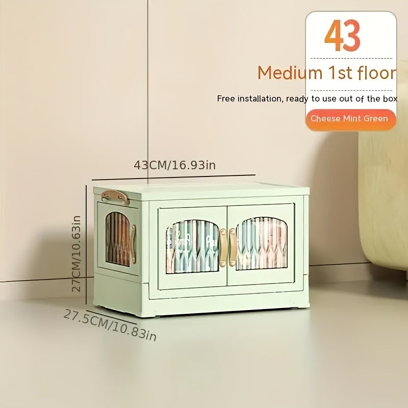 Kitoblar, kiyimlar, o'yinchoqlar, uy jihozlarini shkafda, kiyimlar shkafida, yotoqxona yoki ofisda tartibga solish uchun bitta plastik egiluvchan saqlash qutisi. O'rnatishni talab qilmaydi va ustma-ust joylashtirilishi mumkin.