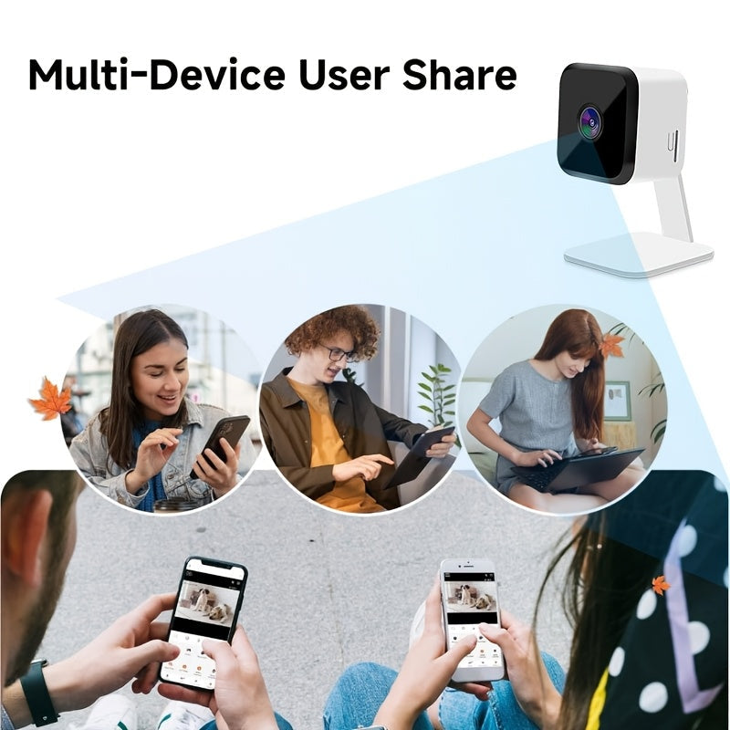 2-Pack Indoor 1080p HD Pan Tilt Security Cameras Night Vision Motion Detection Two-Way Audio Smartphone Compatible