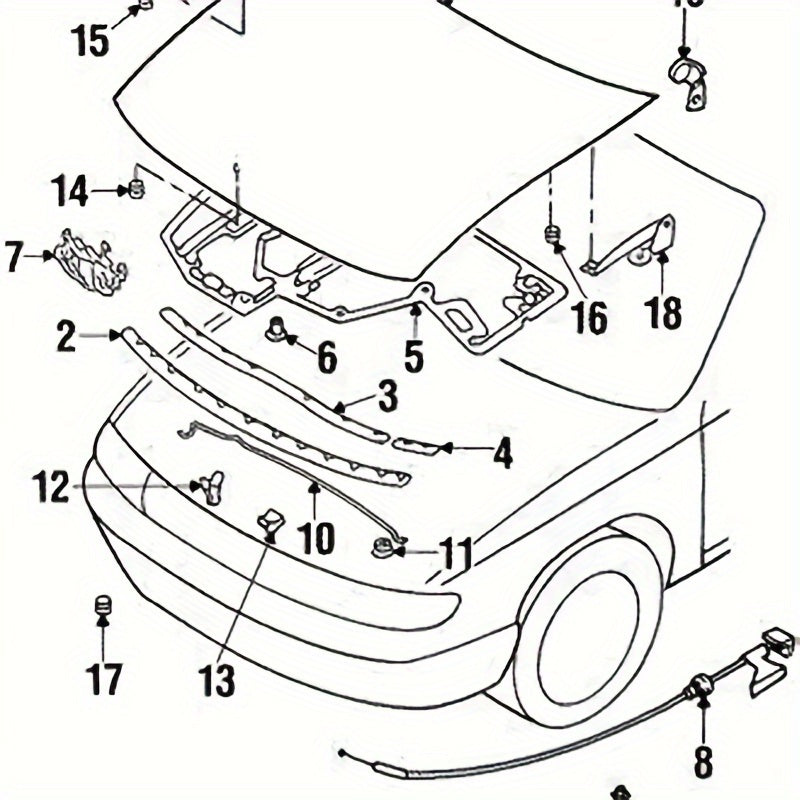 10Pcs Car Hood Support Rod Retainer Clips Durable Plastic Bonnet Stay Fasteners